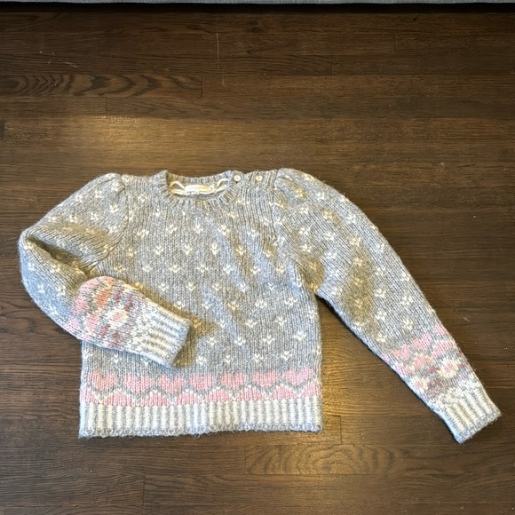 NEW LoveShackFancy Rosie Pullover in Fairy Dust Grey - Picture 3 of 6